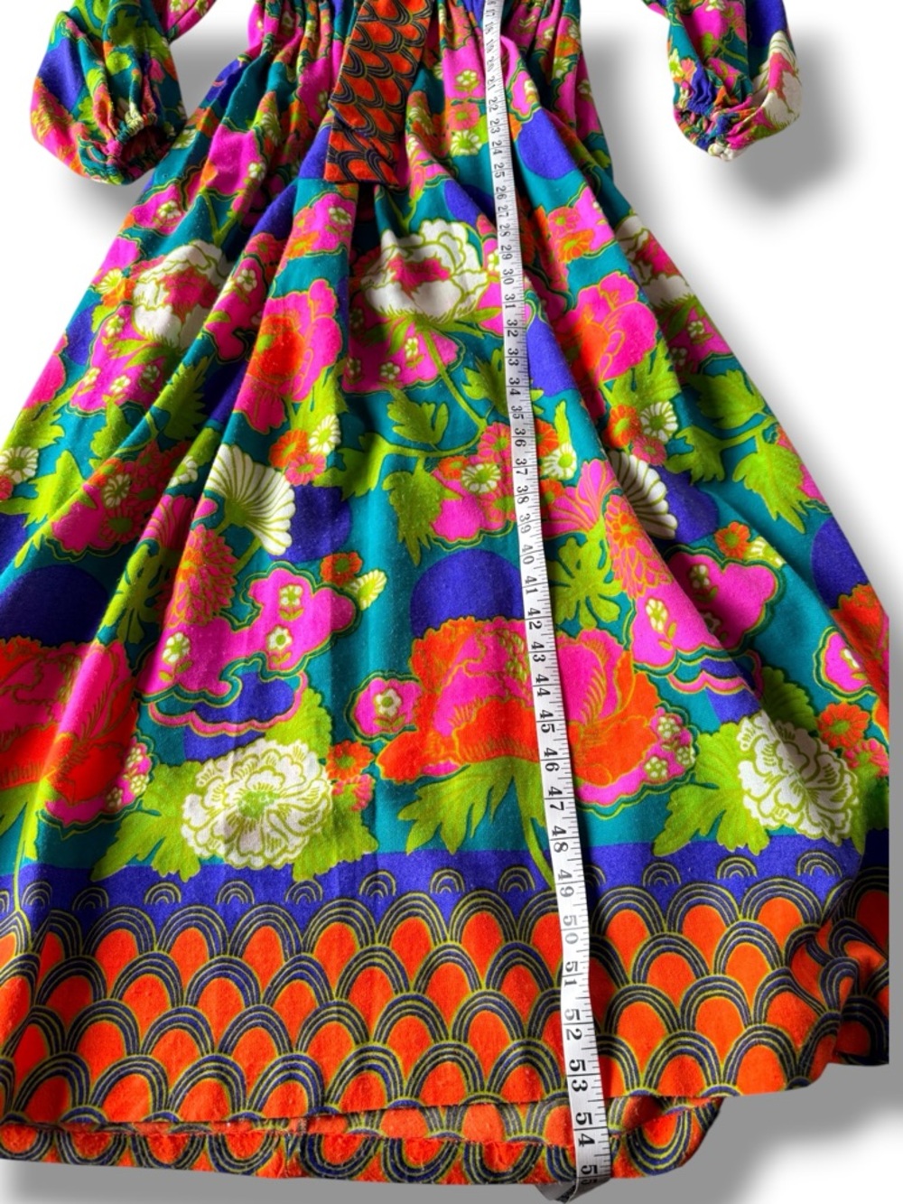 Kamehameha Vintage 70s Hawaiian Maxi Dress Vibrant Size 10 *RARE FIND* - Picture 7 of 14